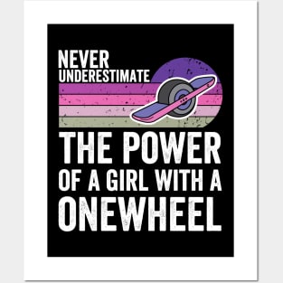 onewheel girl Posters and Art